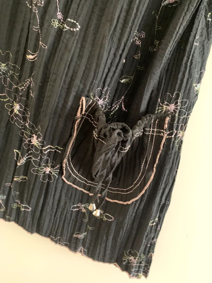 Tunique à fleurs brodées asymétrique TS - photo numéro 3