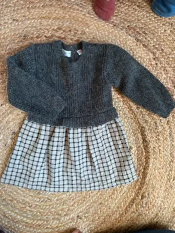 Robe bimatière Mango 12-18 mois tbe