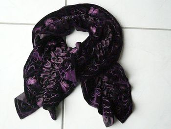 Foulard en velours et satin