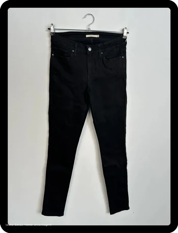 Jean Levi's Femme 711 Skinny Noir | Taille W29 L30 FR38 | BP160 - photo numéro 2