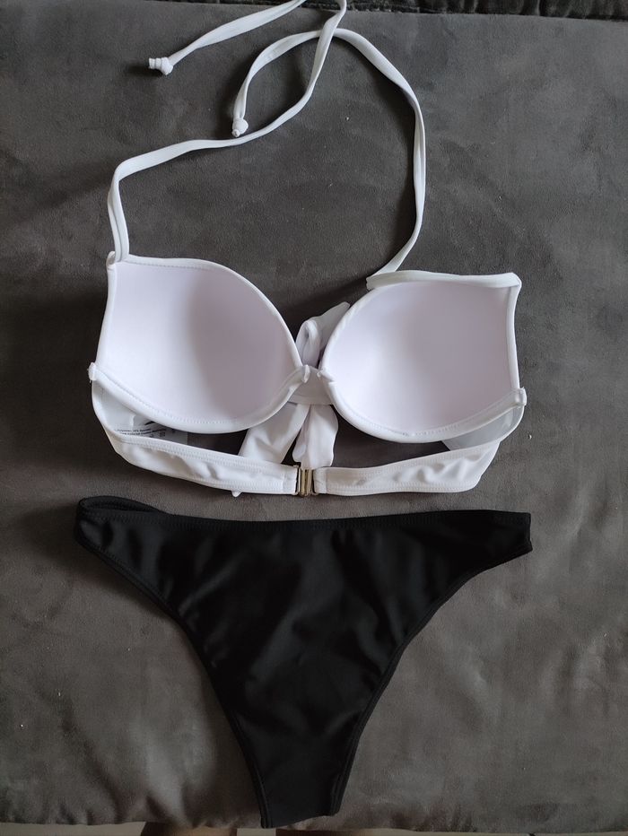 Bikine noir et blanc neuf shein taille S - photo numéro 2