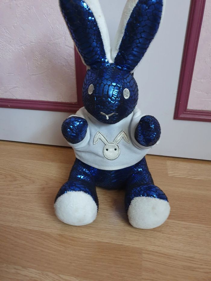 Peluche playboy bleu + strass (h 35+ l15)cm - photo numéro 2