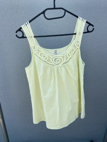 Top à bretelles larges brodé Blanche Porte Taille 38