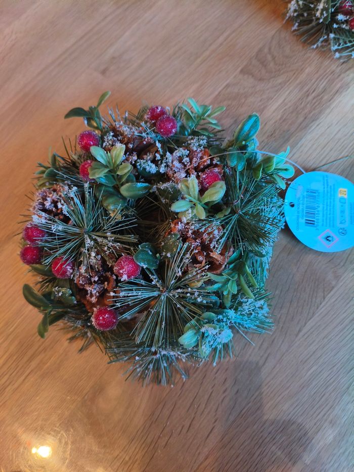 3 couronnes de noël de table - photo numéro 3