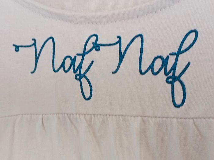 Ensemble jupe bleue à paillettes et haut Naf Naf en 14 ans - photo numéro 7