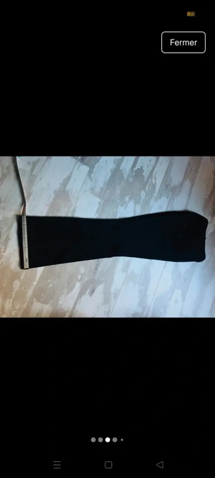 Pantalon de costume / à pli noir flare - photo numéro 6