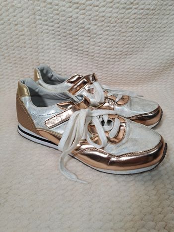 Baskets dorées et blanches - Taille 41 👟