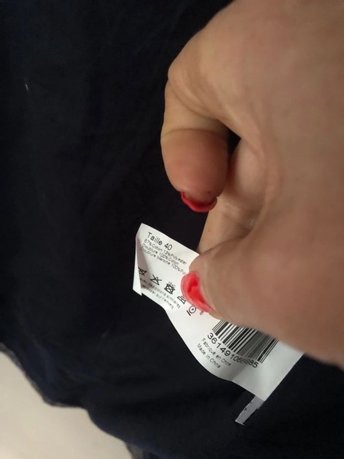 Manteau Chine bleu marine - photo numéro 3