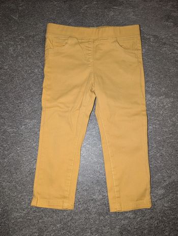 Pantalon jegging jaune bébé fille 2 ans comme NEUF