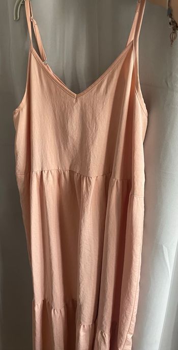 Robe longue rose