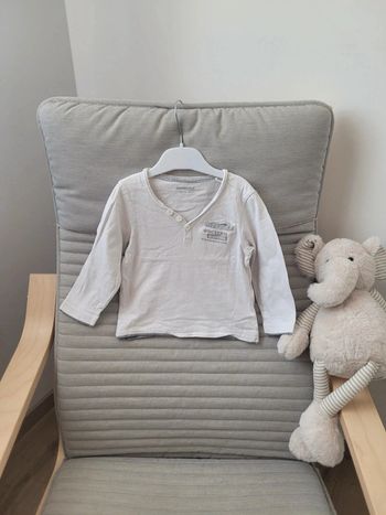 Tee shirt manches longues blanc 2 ans