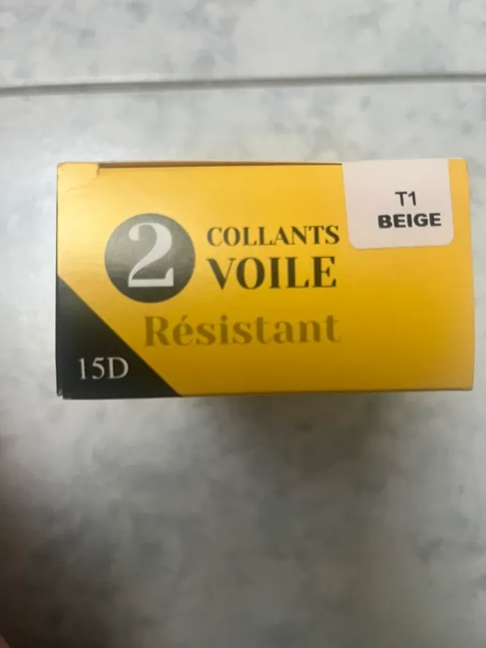 collants voile résistant beige T1 taille 1 - photo numéro 2