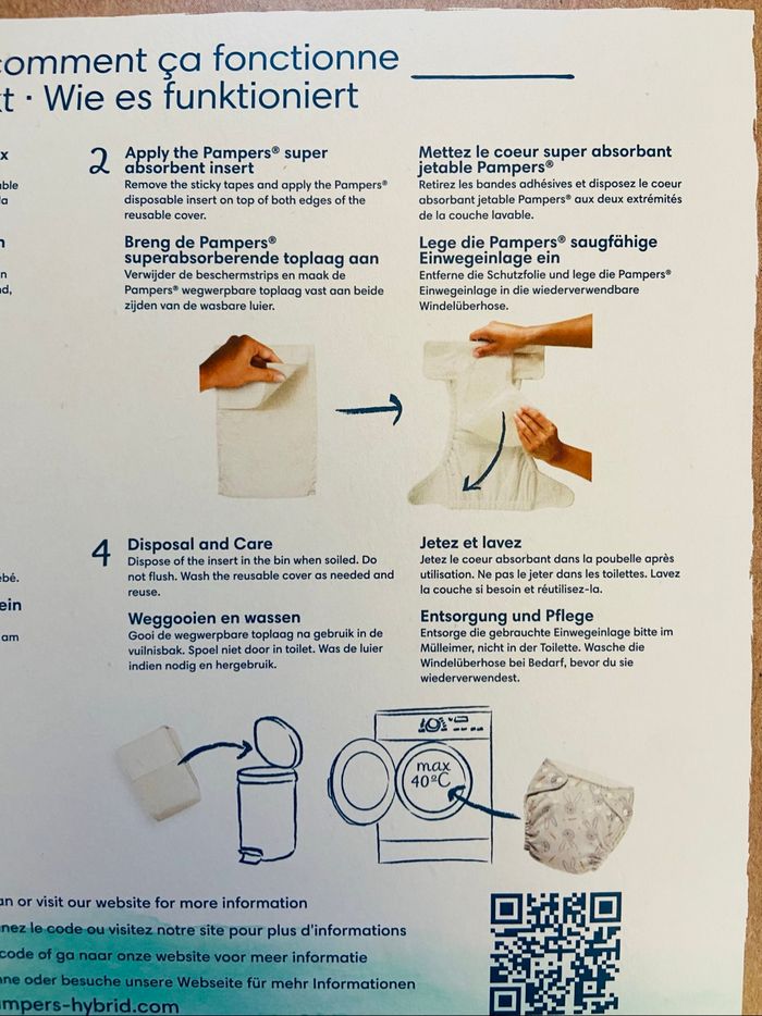 2 kits de démarrage couches lavables + cœurs Pampers Hybrid Harmonie - photo numéro 6
