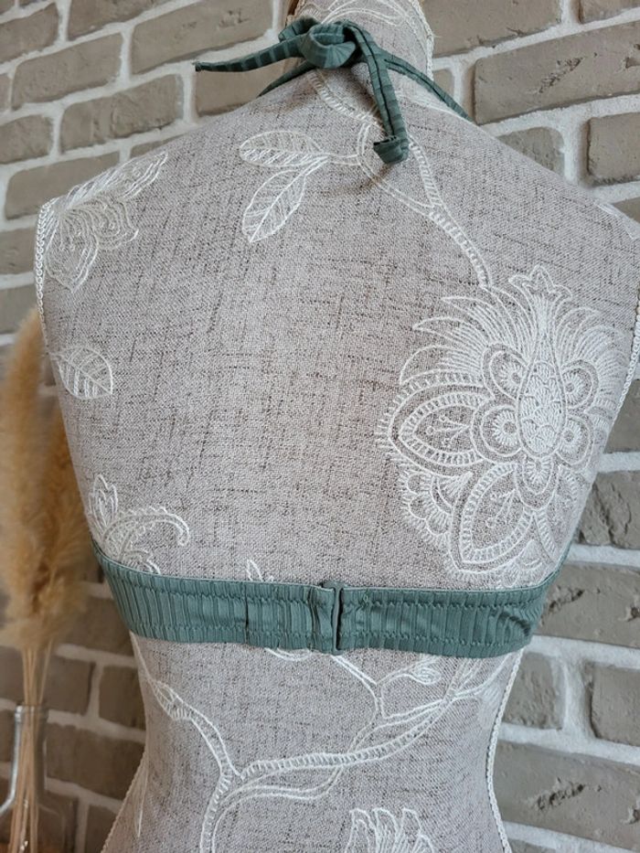 Maillot de bain 2 pièces vert sauge avec laçage - Kiabi - photo numéro 10