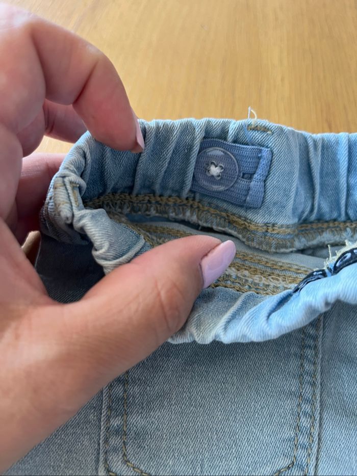 Short In Extenso bleu jean fleurs 4A TBE - photo numéro 5