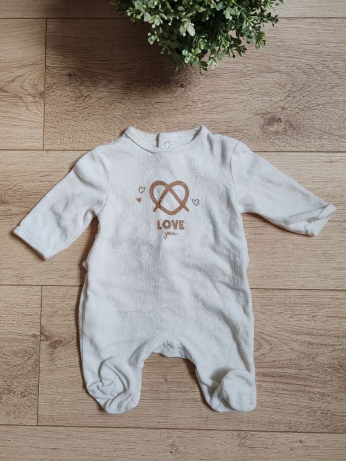 Pyjama velour 1 mois Kiabi 🌸