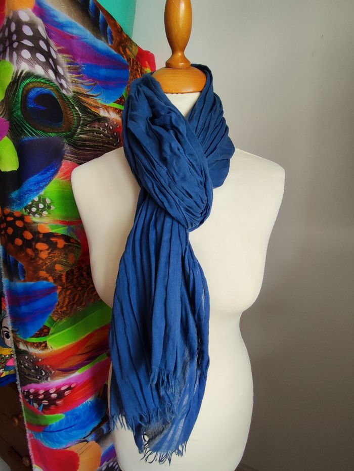 Foulard Bleu Mixte Mi-saison