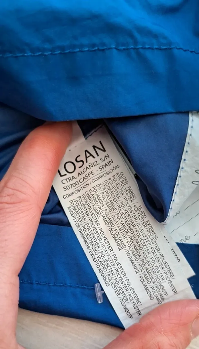 Veste de pluie jacket - Losan - 86 cm - bleu - capuche retractable - automne printemps - photo numéro 4