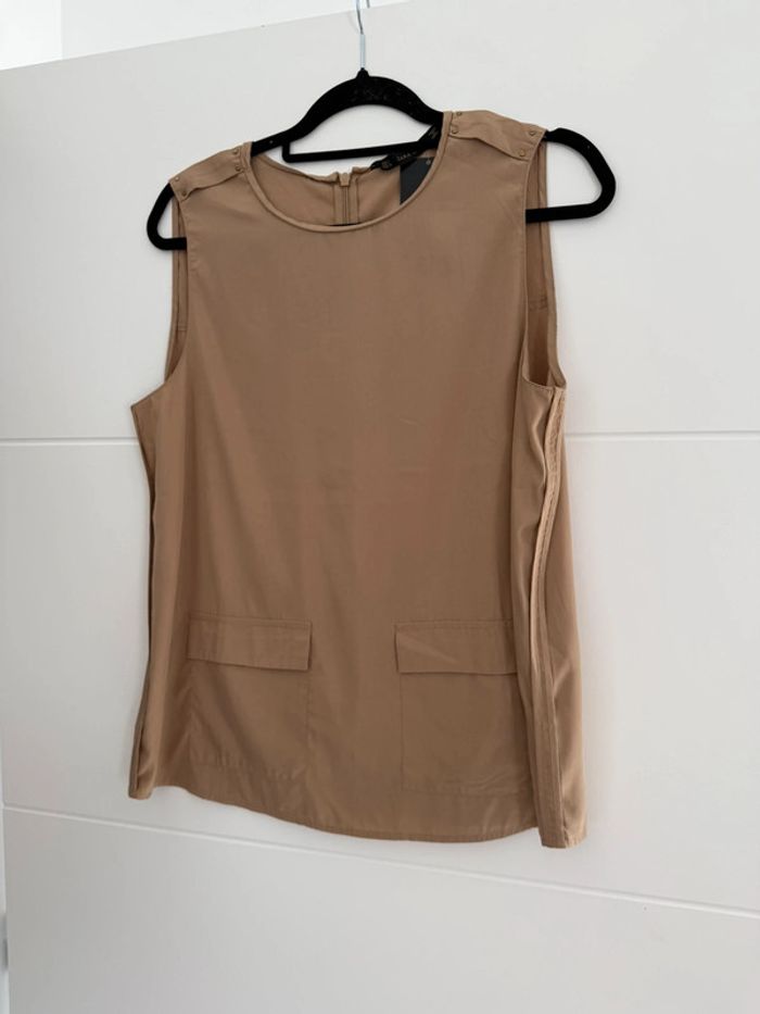 Haut débardeur top t-shirt Zara cargo poches camisa Maglietta Chemise Camicetta camicia Camiseta - photo numéro 4
