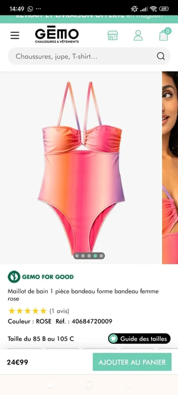 Maillot de bain neuf 95C - photo numéro 5
