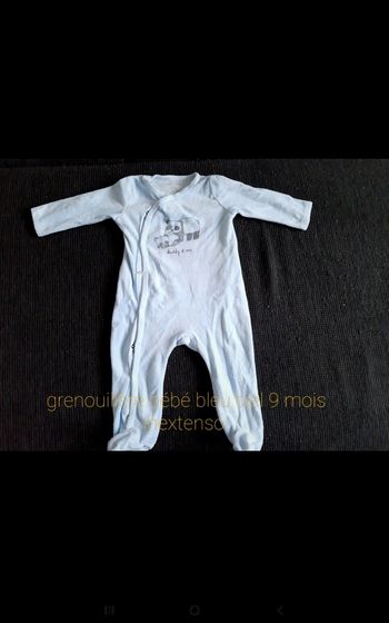 Grenouillère bébé bleu ciel