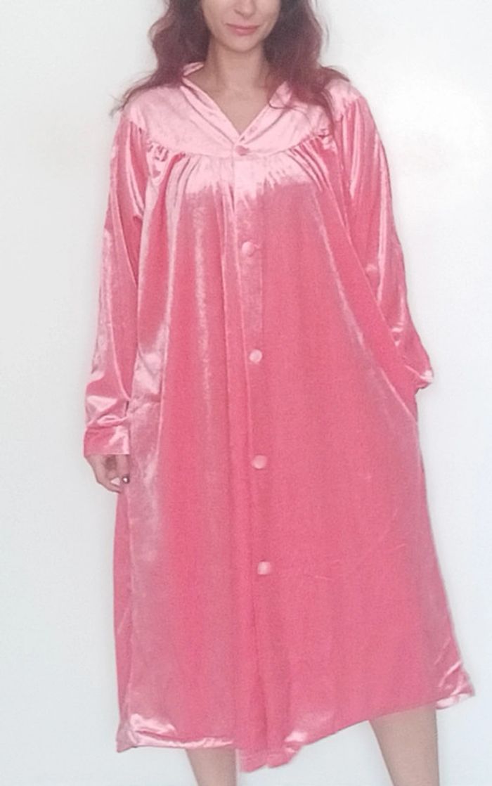 Chemise de nuit en velours vintage grande taille