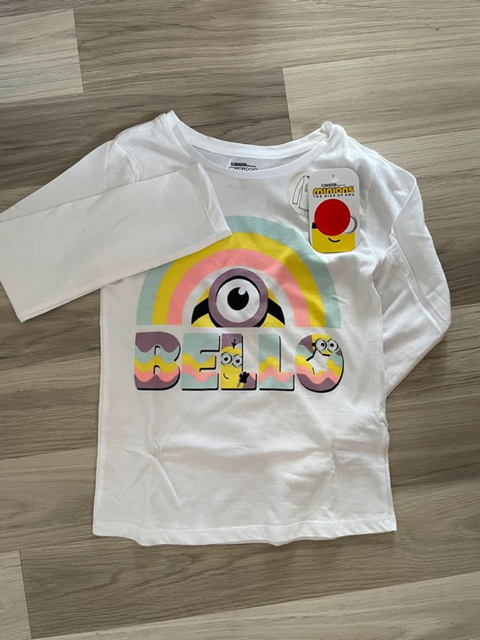 T-shirt fille Marks and Spencer blanc coton mélangé taille 6