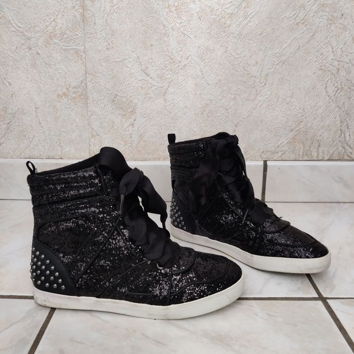 Baskets montantes noires à paillettes pour fille - photo numéro 6