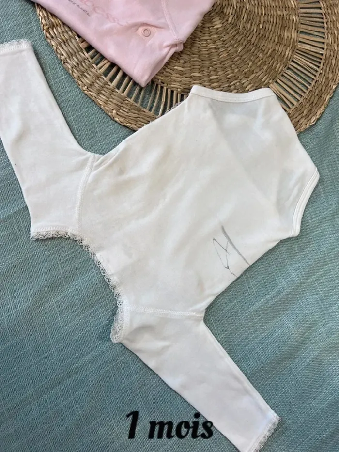 Lot 2 bodies taille 1 mois petit bateau - photo numéro 10