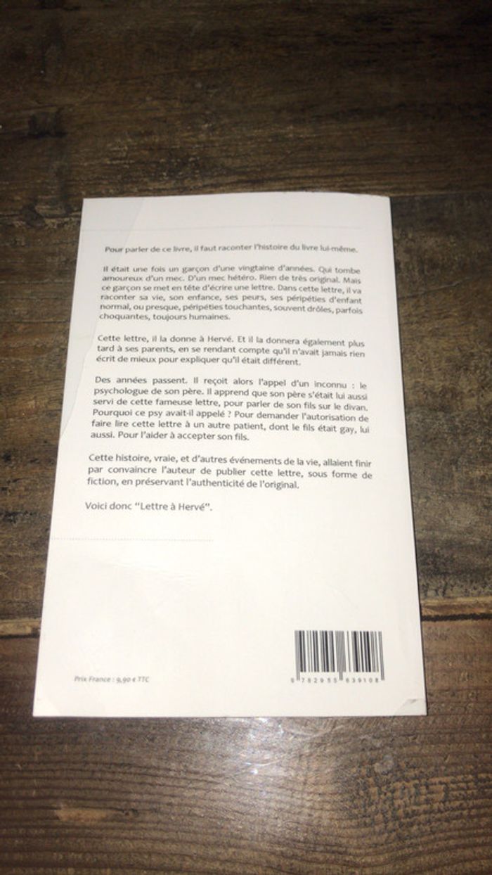 Éric Sagan - livre - Lettre à Hervé - - photo numéro 2