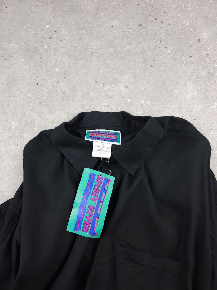 Chemise noire vintage Spirit River taille L fluide neuve - photo numéro 3