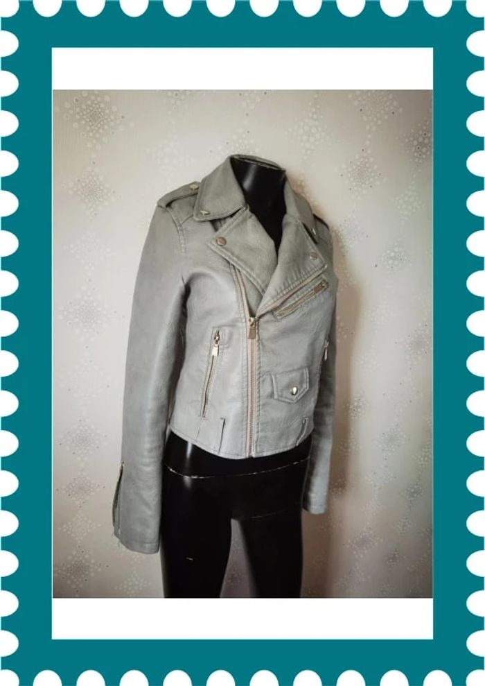 D1579 - veste simili cuir taille 1 - photo numéro 2