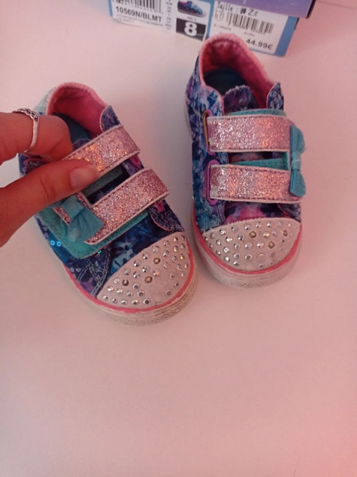 1€ Skechers basket fille strass lumineux pointure 23 - photo numéro 8
