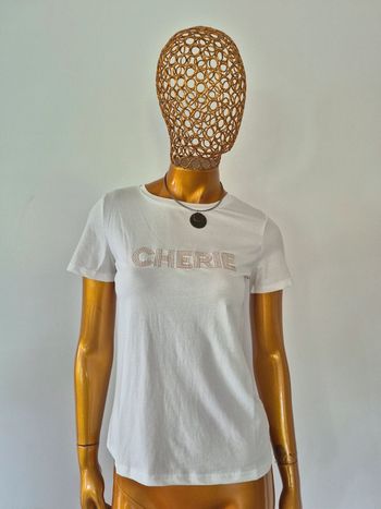 Tee-shirt Blanc Manches Courtes Femme Taille S/36