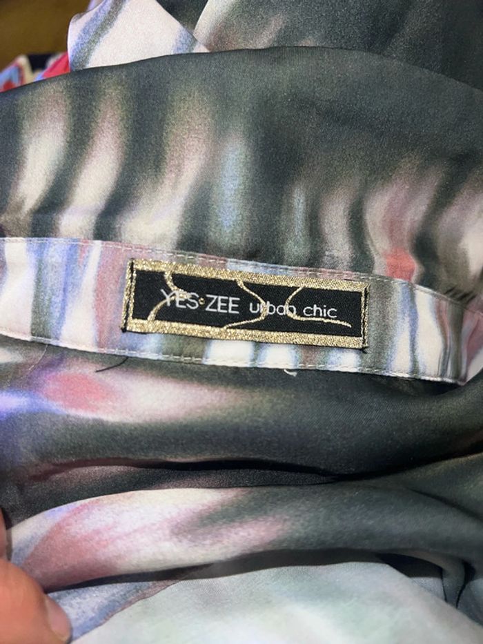 Robe chemise imprimée satinée Taille L - photo numéro 9