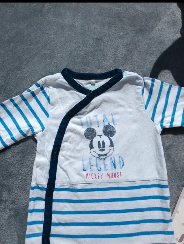 Pyjama été Mickey Disney taille 6 mois - photo numéro 2