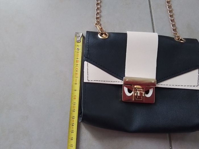 Sac femme à bandoulière  noire et blanc - photo numéro 3