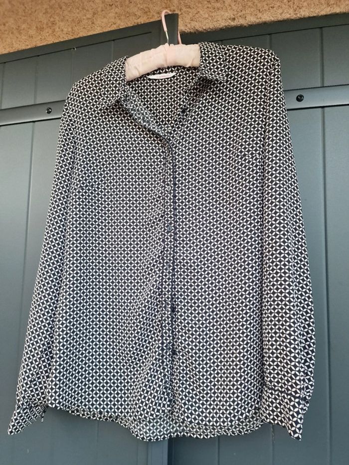 Chemise imprimé rétro camaieu - photo numéro 2