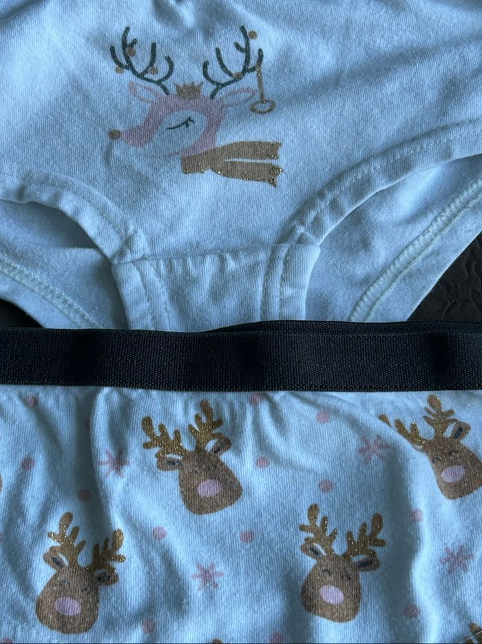 Lot de 3 culottes shortys Noël petite fille - photo numéro 3