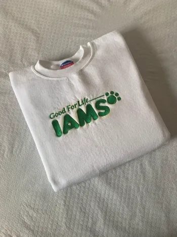 Sweat Champion Blanc « Good For Life » IAMS - Édition Spéciale