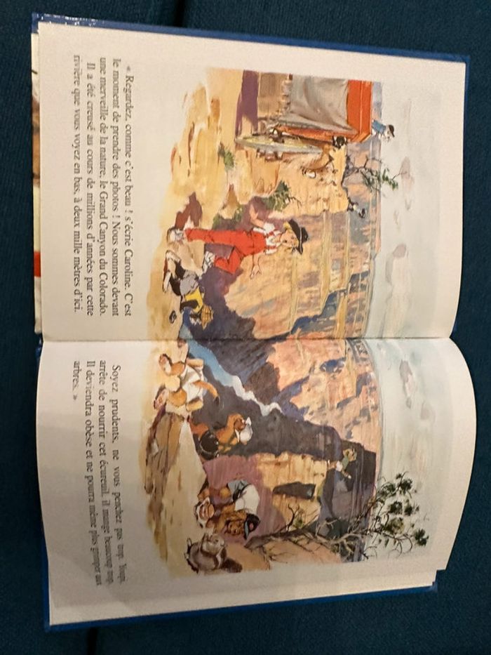 Livre Caroline en Amérique Bibliothèque Hachette des Petits Pierre Probst album bleu - photo numéro 4