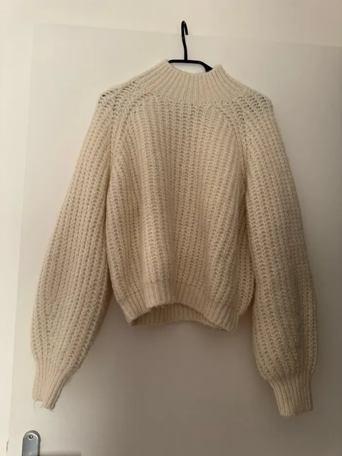 Pull blanc Pimkie à grosses mailles en type laine