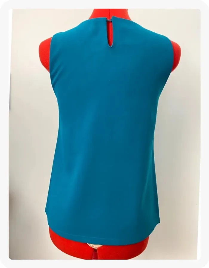Blouse bleu canard et perles See U soon - photo numéro 4