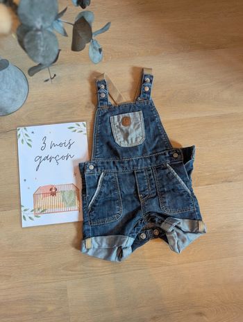 Salopette short courte Obaïbi 3 mois