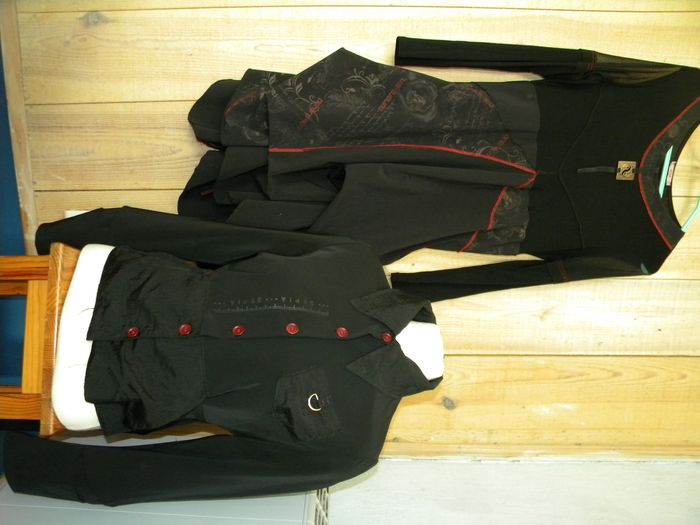 ensemble robe + veste T38 Sépia