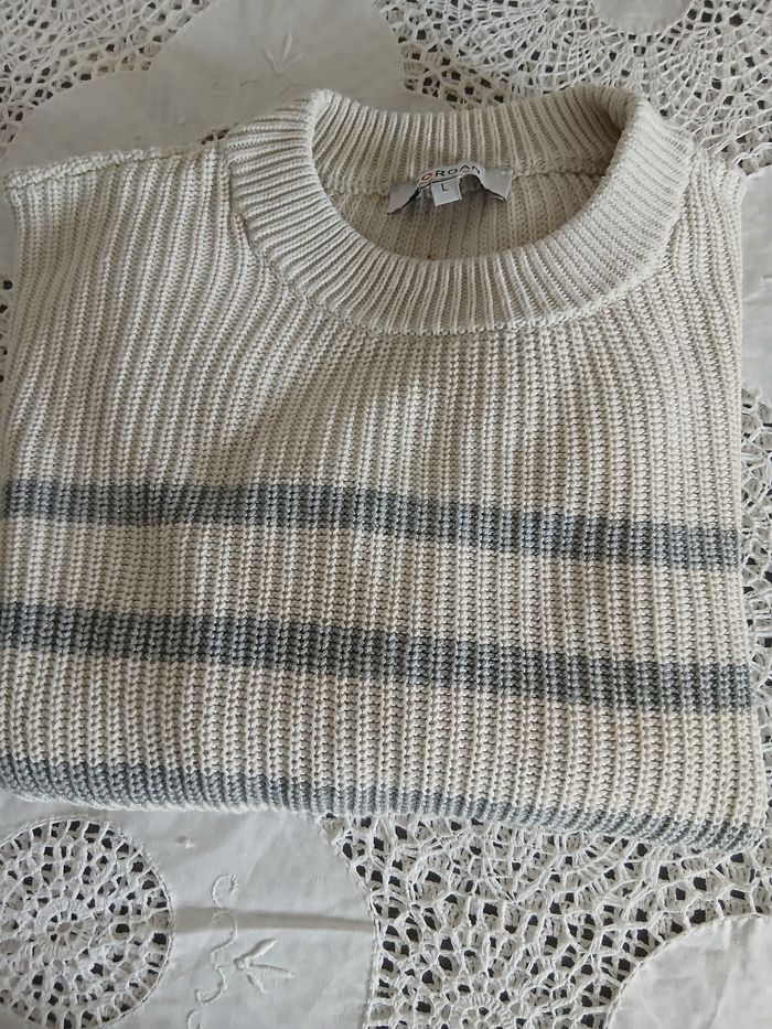 Pull marin gris ecru - photo numéro 5