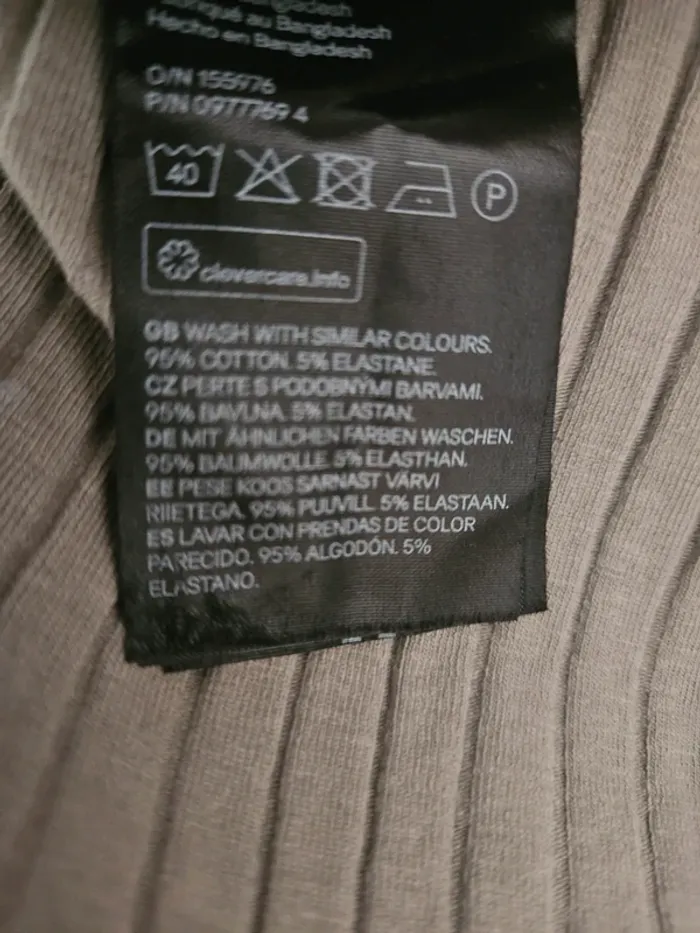 Robe kaki côtelée H & M Taille L Neuve - photo numéro 7
