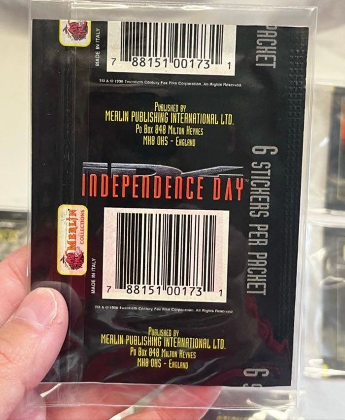 10 pochettes de stickers Indépendance Day 1996 🛸 👽 neuve - photo numéro 7