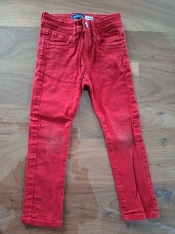 Pantalon skinny rouge Okaïdi 3 ans