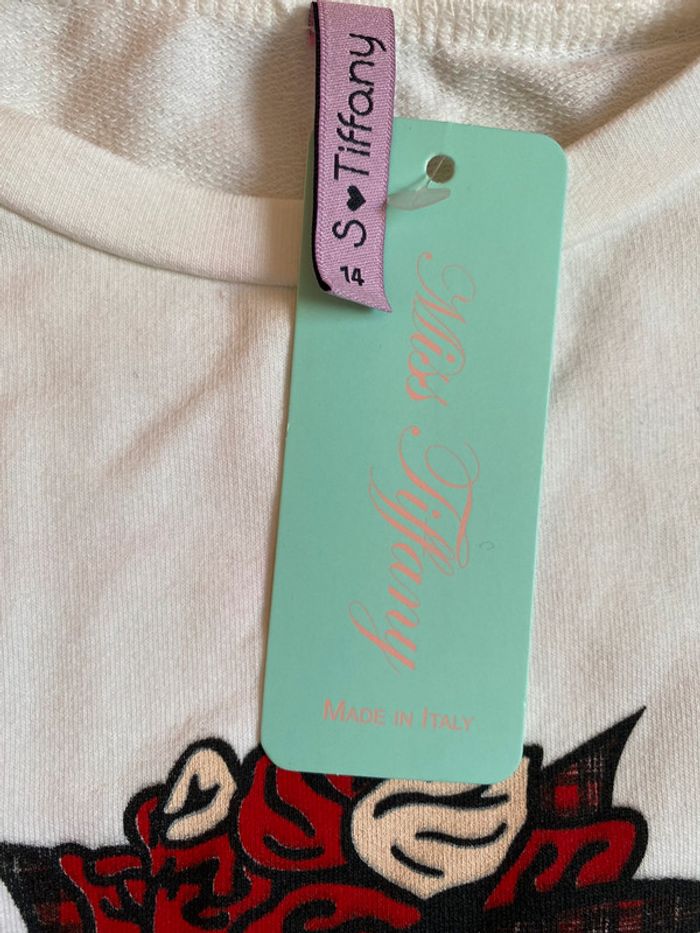 Beau pull léger blanc ML T. 14 ans fille neuf avec étiquette - photo numéro 5